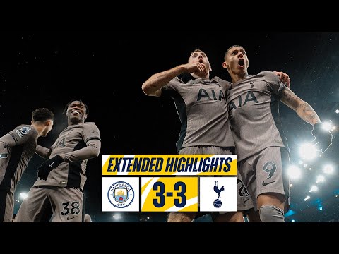 Man City 3-3 Tottenham Hotspur Premier League Extended Highlights