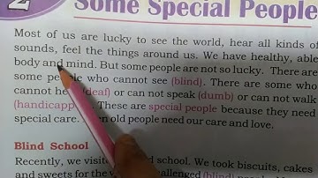 Some special people part-1 (ch-2)EVS Class-3