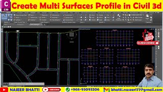 Create Multi Surface Profiles in Civil 3d | Creating multiple profile in Civil 3D | Multiple Profile