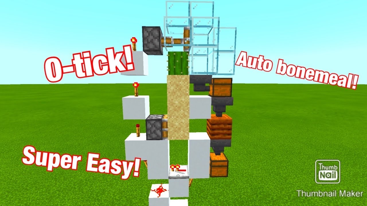 Minecraft Bedrock Edition: Super Cactus Farm and Bonemeal! - YouTube