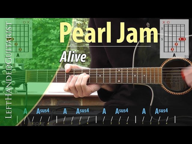 Pearl Jam - Alive acoustic guitar lesson - YouTube