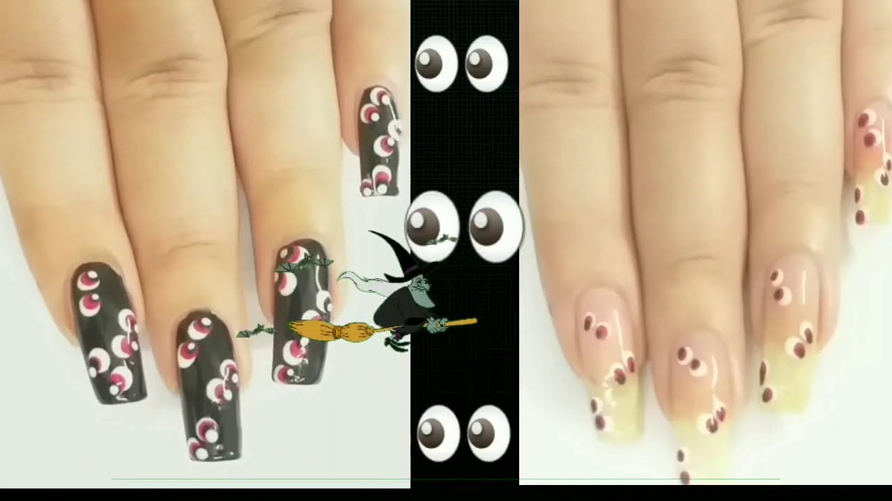 1. "Halloween Eyes Nail Art Tutorial" - wide 5