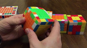 Part 4 Continued: Solving the edge cubes of a 9x9x9, 7x7x7, 6x6x6, 5x5x5, and 4x4x4