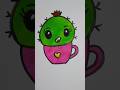 "How to Draw a Cute Cactus 🌵 | Easy Step-by-Step Tutorial" #drawing #cactusdrawing #shots