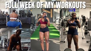 FULL WEEK OF WORKOUTS | my workout routine/split,