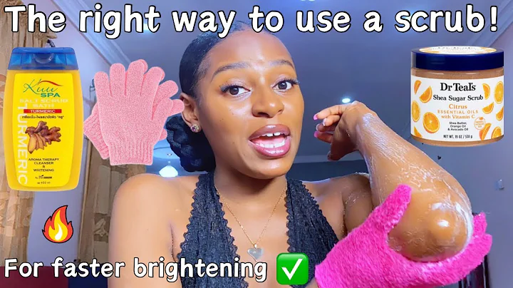 A brightening body scrub will give you faster skin brightening🔥💯| how to use a body scrub ✅