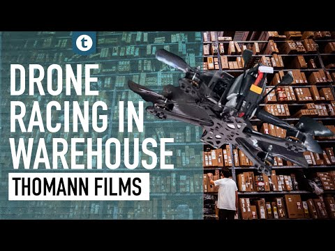 Flying through Thomann Logistic Centre | 4k Racing Drone Video