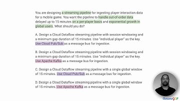 PDE-4 Quick, GCP Professional Data Engineer - Dataflow, streaming, Kafka, Pub/Sub, Session, Windows