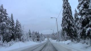 Driving in winter wonderland