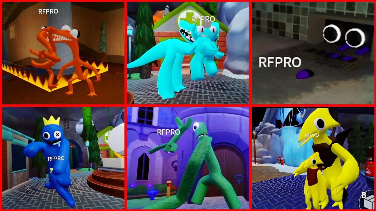 Rainbow Friends Horror: All Monsters & Jumpscares (3rd Person)