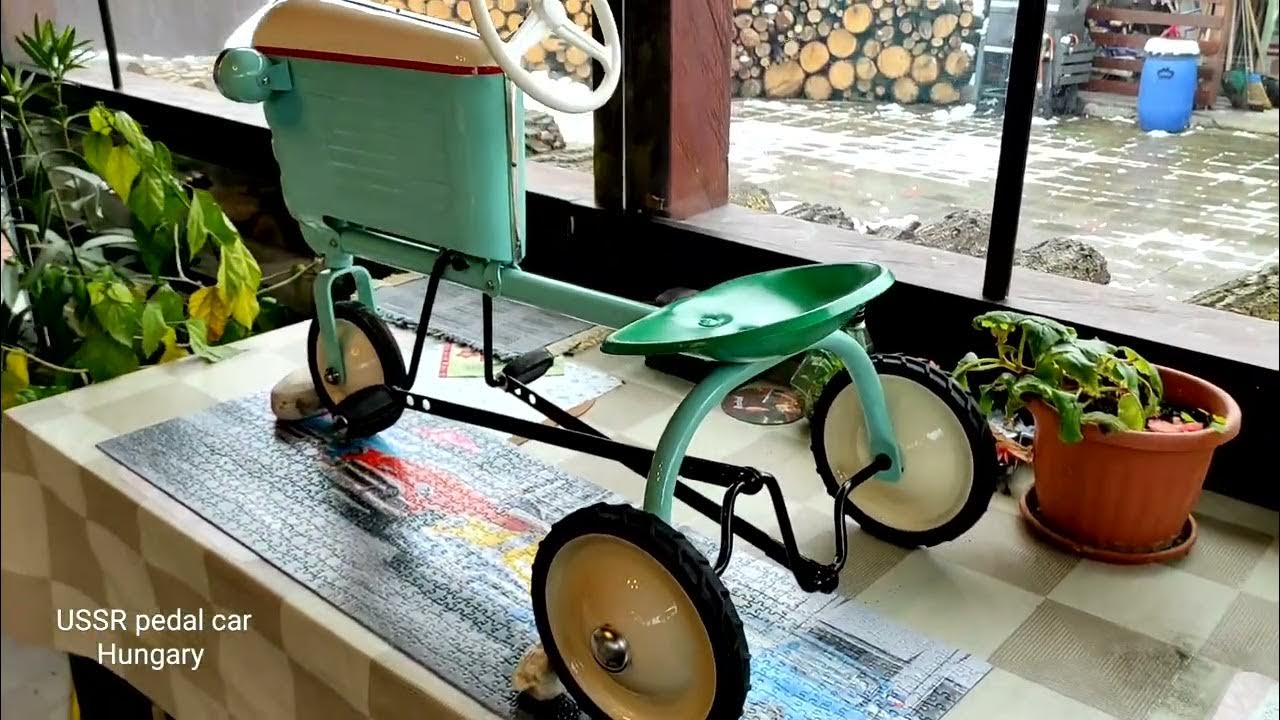 Педальный трактор СССР "Худой"1971 после реставрации! Pedal tractor ...