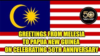 GREETINGS FROM MALESIA ON PAPUA NEW GUINEA 50 ANNIVERSARY
