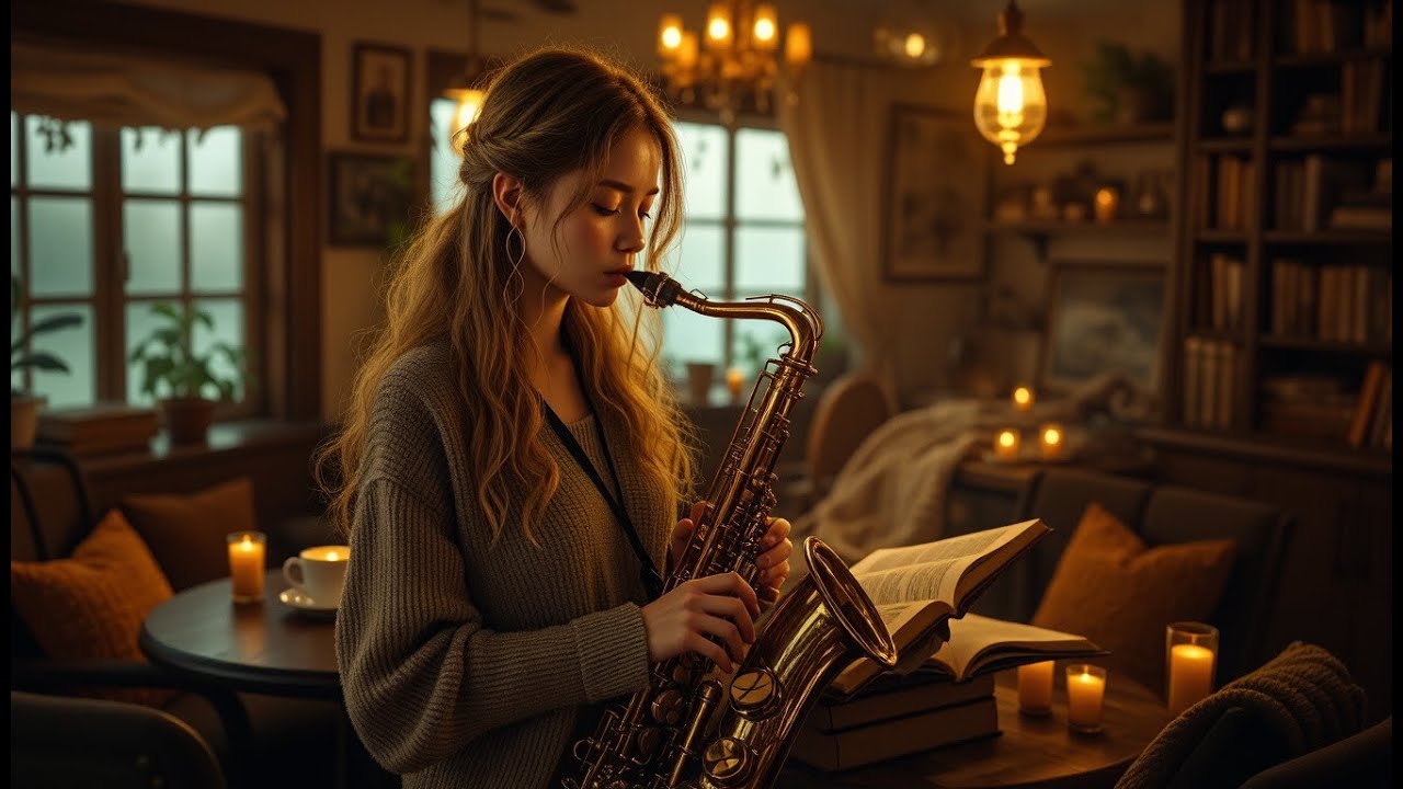 Coffee Shop Saxophone: Ambient Jazz for Focused Reading & Study