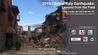 On friday, october 28, 2016, 3:00-5:00 pm, pacific time, eeri’s
learning from earthquakes program, the nsf-sponsored geotechnical
extreme events reconnaissan...