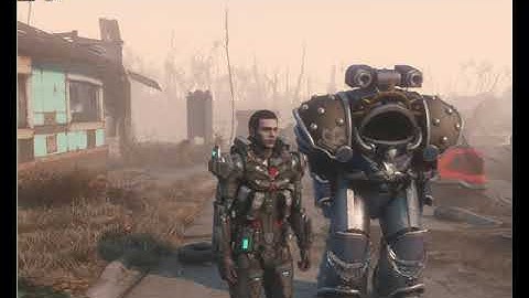 Fallout 4 - first public terminator power-armor mod, pre-release test