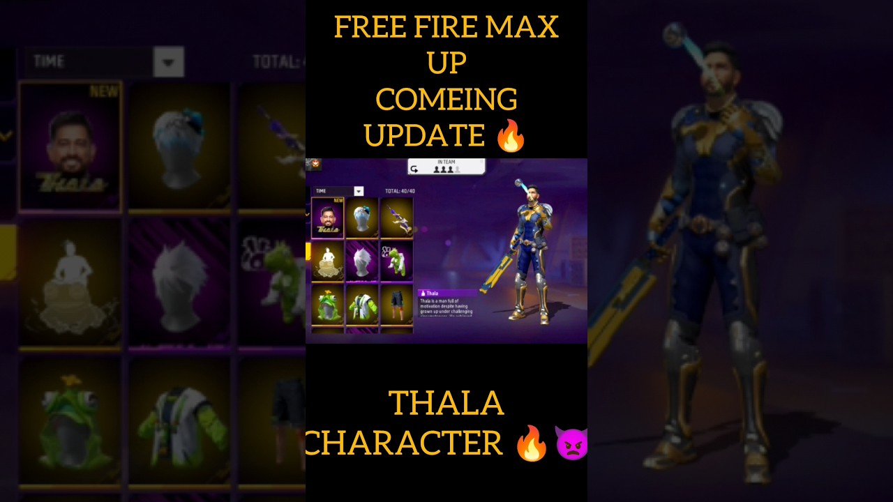 💥 FREE FIRE MAX UPCOMING UPDATE 🔥|| THALA CHARACTER 👿|| 