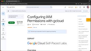 Configuring IAM Permissions with gcloud | GSP647
