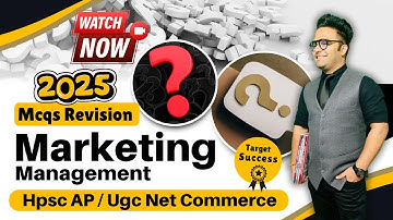Marketing Management Top 39 Mcqs || Marketing Management Ugc Net