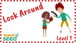 Look Around song with flashcards for kids - English Seed - Level 1