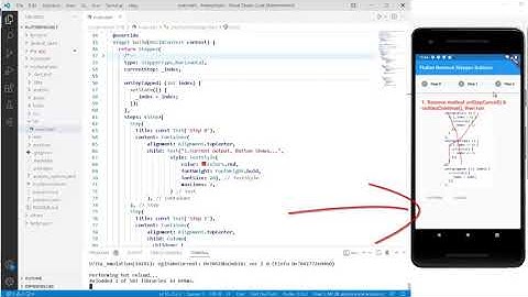 flutter stepper remove button - write a program