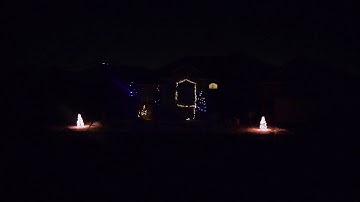 light show featuring Linus and Lucy (Peanuts theme song)