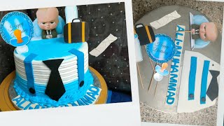 Baby Boss Theme Birthday Cake | Boss baby theme cake Cream cake inside | Detail Recipe Step by Step