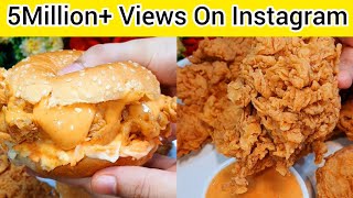 5 Million+ Views On Instagram I Zinger Burger Recipe | Art of Cooking