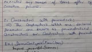 what is Constructors with parameters 