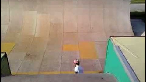 Nick G. Goes Down Halfpipe