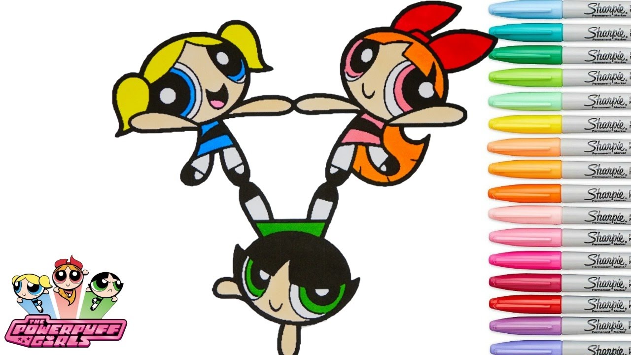 Powerpuff Girls Coloring Book Blossom Buttercup Bubbles Colouring Pages PPG