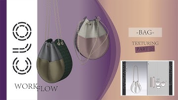 CLO3D Bag Creation | PART II | Chain handle | Texturing | Free tutorial