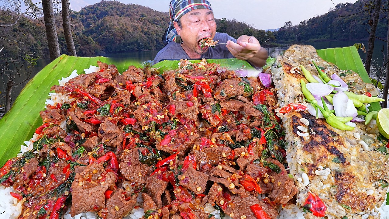 ไข่ป่ามใส่ไข่มดส้ม กะเพราเนื้อ ล้ามลำครับ-22-02-2026-