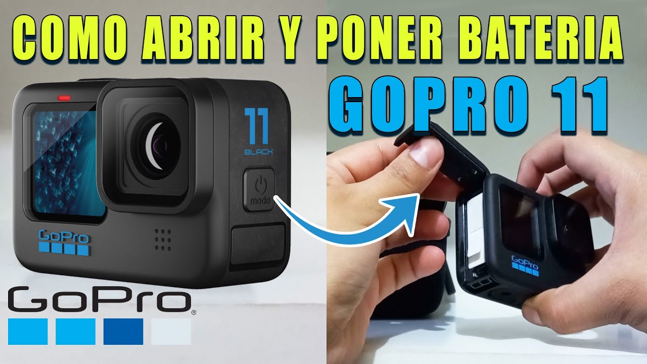 GOPRO 11 Black Cómo ABRIR Y CERRAR la tapa de la Batería 