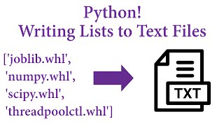 Python! Writing Lists to Text Files - YouTube Python! Writing Lists To Text Files - Youtube