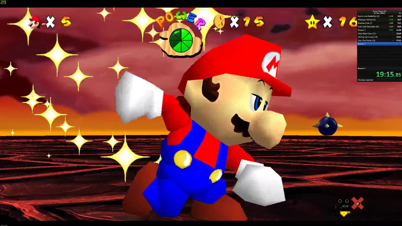 Super Mario 64 HD 16 Star Speedrun (