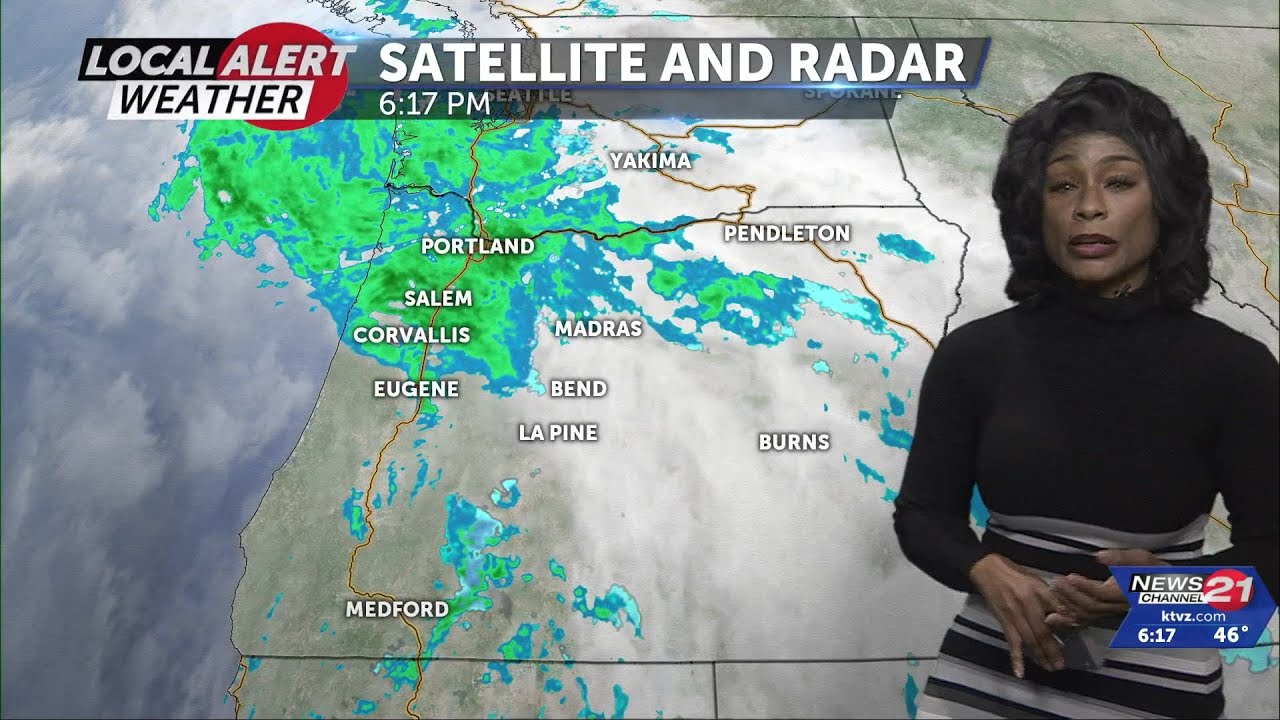 Rain showers arrive, some snow also possible - YouTube