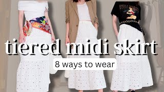 How to Style a Tiered Midi Skirt for Spring and Summer