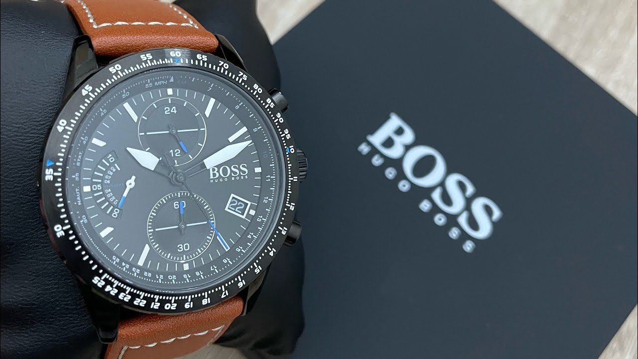 Hugo Boss Pilot Edition Chronograph Men's Watch 1513851 (Unboxing)  @UnboxWatches - YouTube