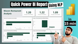 End to End Power BI Project in 15 Min using NLP | How to quickly create a report in Power BI