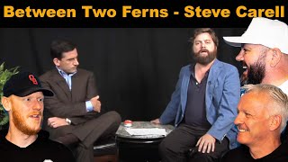 Between Two Ferns - Steve Carell REACTION!! | OFFICE BLOKES REACT!!