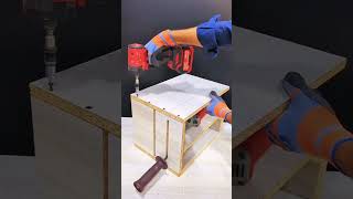 How To Make DIY Homemade Angle Grinder Table Saw 👌 #tipsandtricks #woodworking #diy #shorts #viral