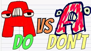 do & don'T drawing ALPHABET LORE A Z In 1 Minute challenge! First part