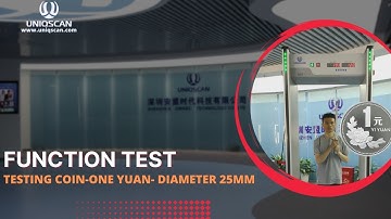 Uniqscan Walk-Through Metal Detectors Ub500 : One Yuan Coin Detection Test-25mm