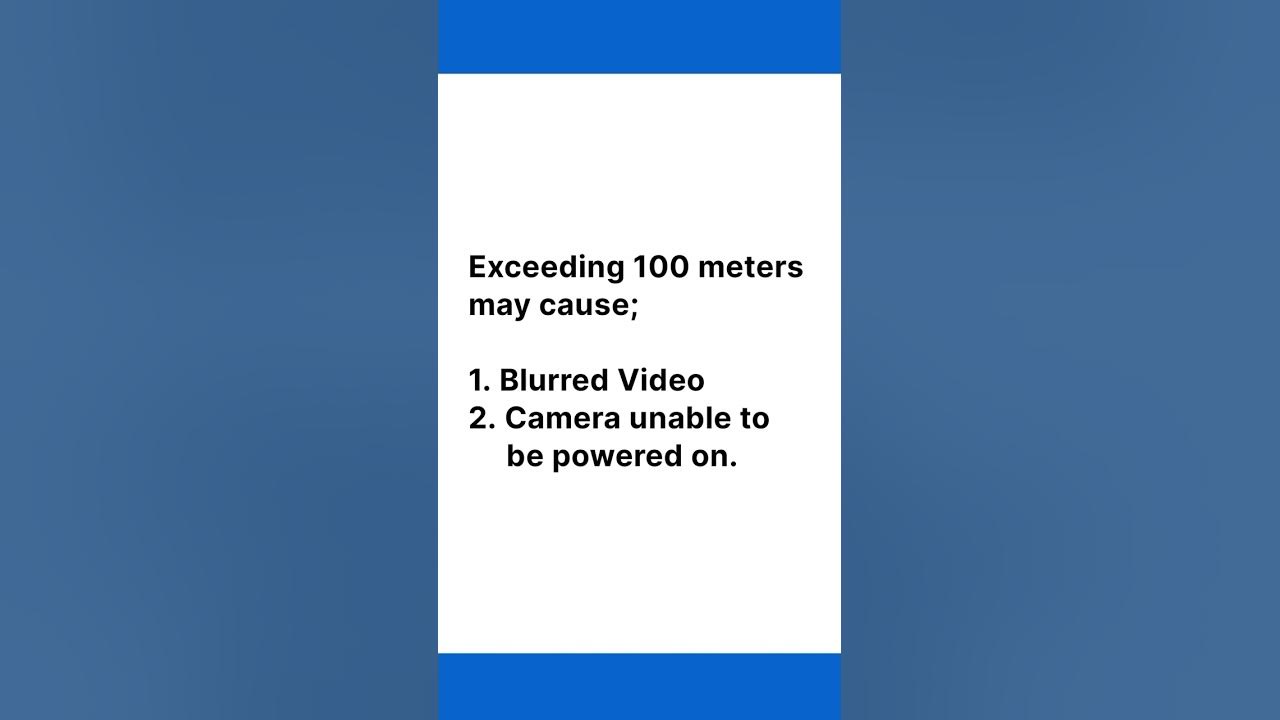 What is the maximum cable length for connecting CCTV cameras YouTube
