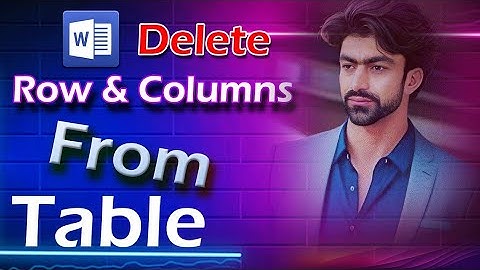 How to delete row and column from table Microsoft word course class 34 in Pashto