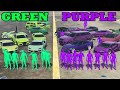 BEST of GREEN GANG VS PURPLE GANG in GTA 5 (Meme Compilation)