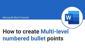 How to create Multi-level numbered bullet points | MS Word Tutorial