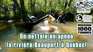 On nettoie en apnée la Rivière Beauport à Québec!