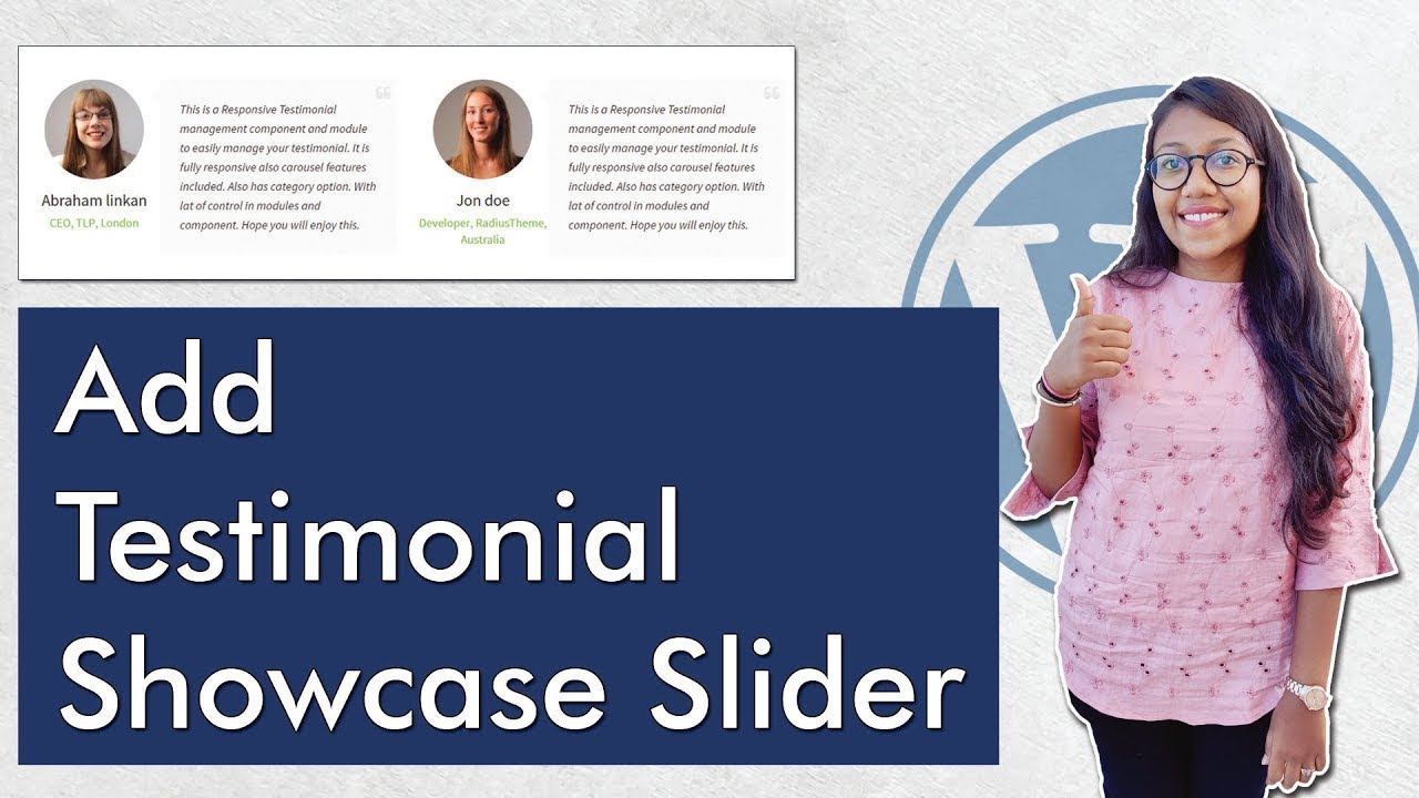 How to Add Testimonial Showcase Slider in WordPress | Hindi Tutorial ...