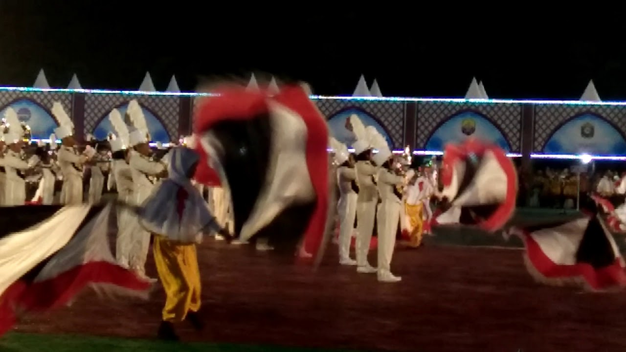 Drum band UNHALU di pembukaan MTQ ke XXVII Sulteng